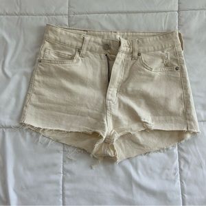 pacsun light khaki denim shorts